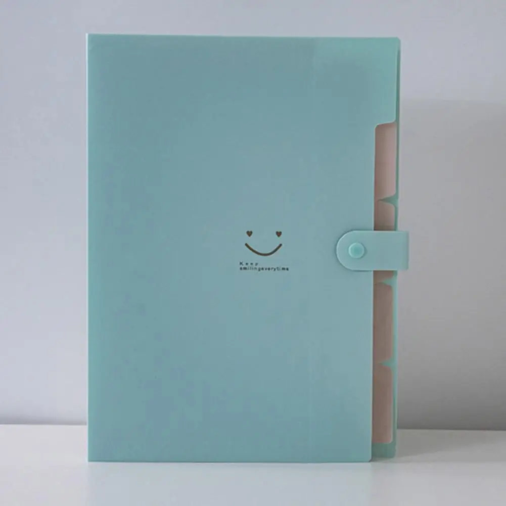 Document Organizer Reinforced File Holder Multi-layered A4 File Organizer Set for Office Travel Smile Face Design for Paper