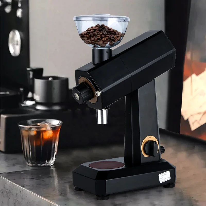 Automatic Commercial Conical Burr Machine Professional Espresso Commercial Electric Coffee Grinder/coffee Bean Grinder Black 120