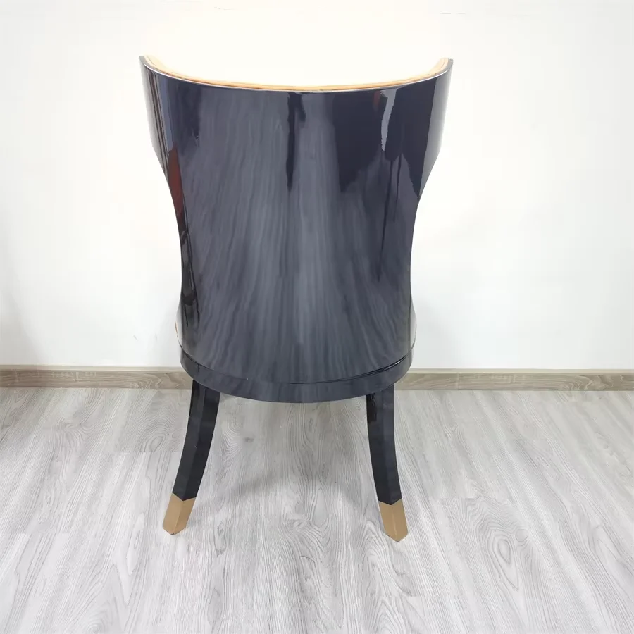 #Nordic Orange Italian Modern Luxury Restaurant Kitchen Dining Room Chair Home Furniture Leather Dining Chairs
