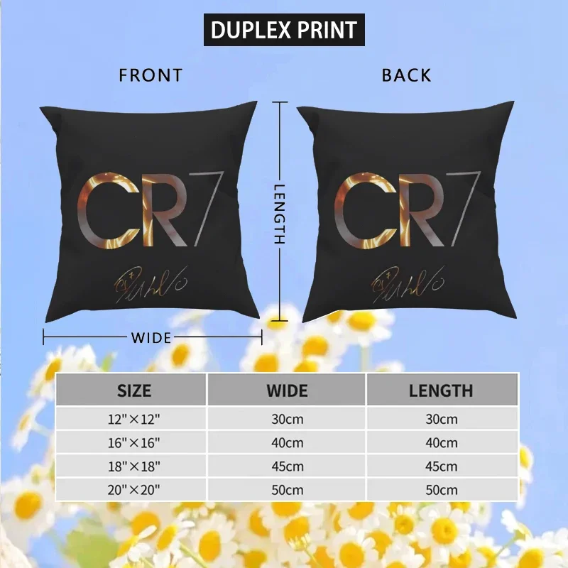 Cushion Cover 45*45 CR7 Cristiano Ronaldo Couple Pillow Pillowcases for Pillows 45x45 Sofa Cushions Fall Decor Pillowcase Covers