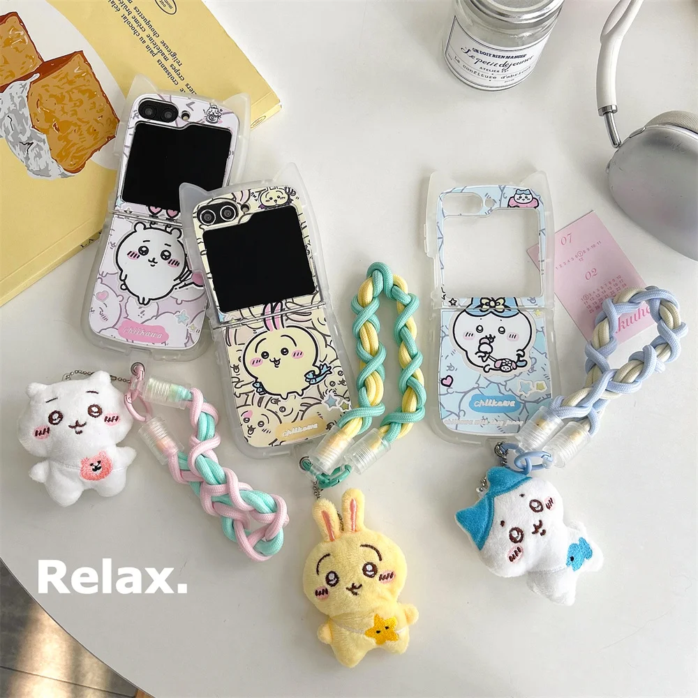 

New style Chiikawa Usagi Animation Hachiware Cute Samsung Galaxy For Z Flip 3 4,Z Flip 5,Fall-proof phone Case Z Flip 6 Cartoon