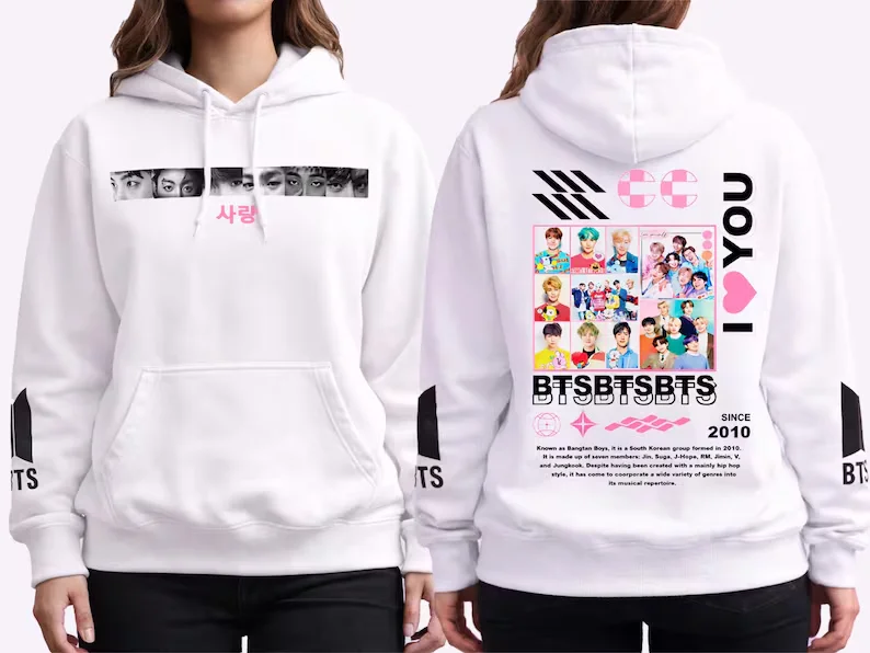 2026 BTS Special Arirang Merry Go Round Autumn and Winter Men's and Women's Hoodies, Comfortable and High-quality Ins Y2k