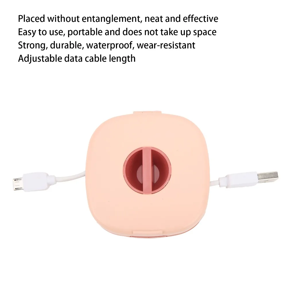 3 pcs Portable Cable Storage Box Lightweight Compact Cable Organizer Rotatable Durable Earphone Cord Holder Office Arrangement