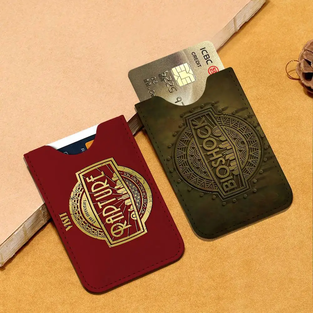Retro B-Bioshock R-Rapture Game Card Protect Credit Bank Card Holder Case Slim Wallet Protector for Men Travel Shopping