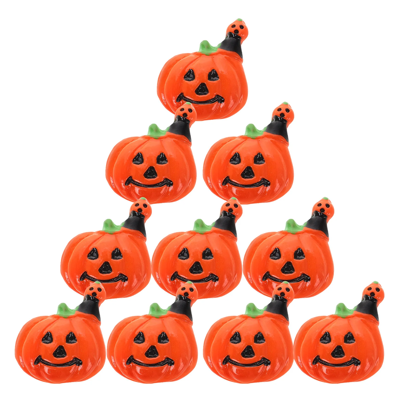

10Pcs Resin Halloween Mini Pumpkin Accessories Durable Smooth Surface DIY Craft Phone Case Making Resin Halloween Decor