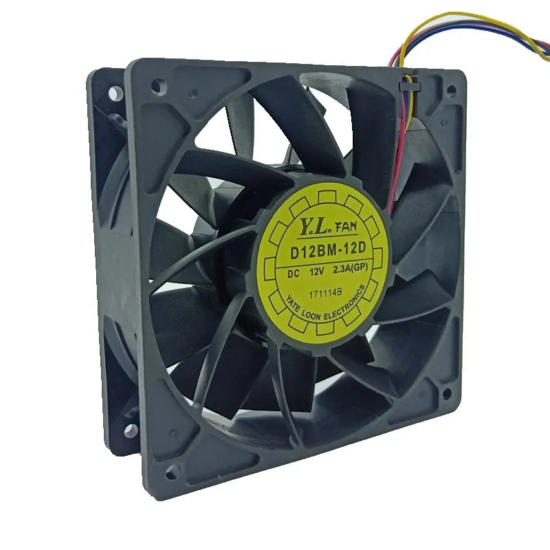 

D12BM-12D For YLFan 12038 12V 4-Pin PQM Temperature Control Cooling Fan 120mm Max Airflow Rate Fan 2.3A