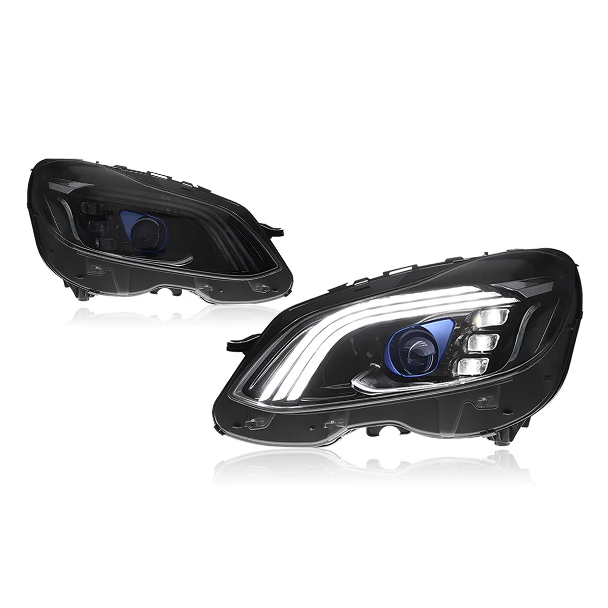 

Автомобильная лампа для Benz E-Class W212, светодиодная фара 2013-2015, DRL, указатель поворота, дальний свет, линза проектора «ангельский глаз», автоаксессуары