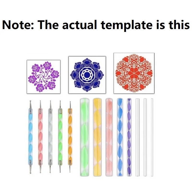 ماندالا أدوات التنقيط لمجموعات الرسم الصخري التنقيط الفن القلم الطلاء الاستنسل رسم القلم فرشاة لوازم الفن ماندالا أداة فنية