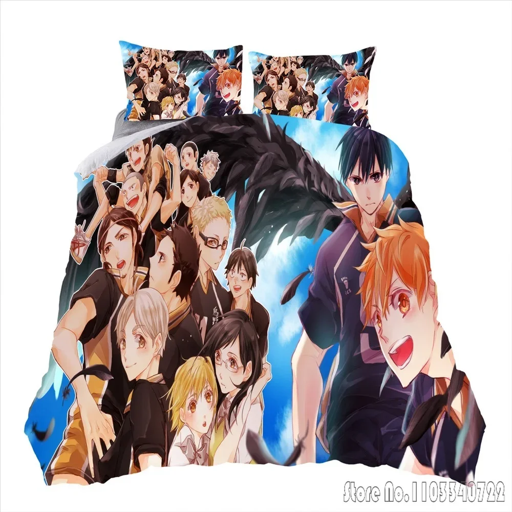 Cartoon 3D Printed Anime Haikyuu Duvet Cover Set HD Comforter Cover for Kids Bedding Sets Bedclothes Bedroom Decor image 6
