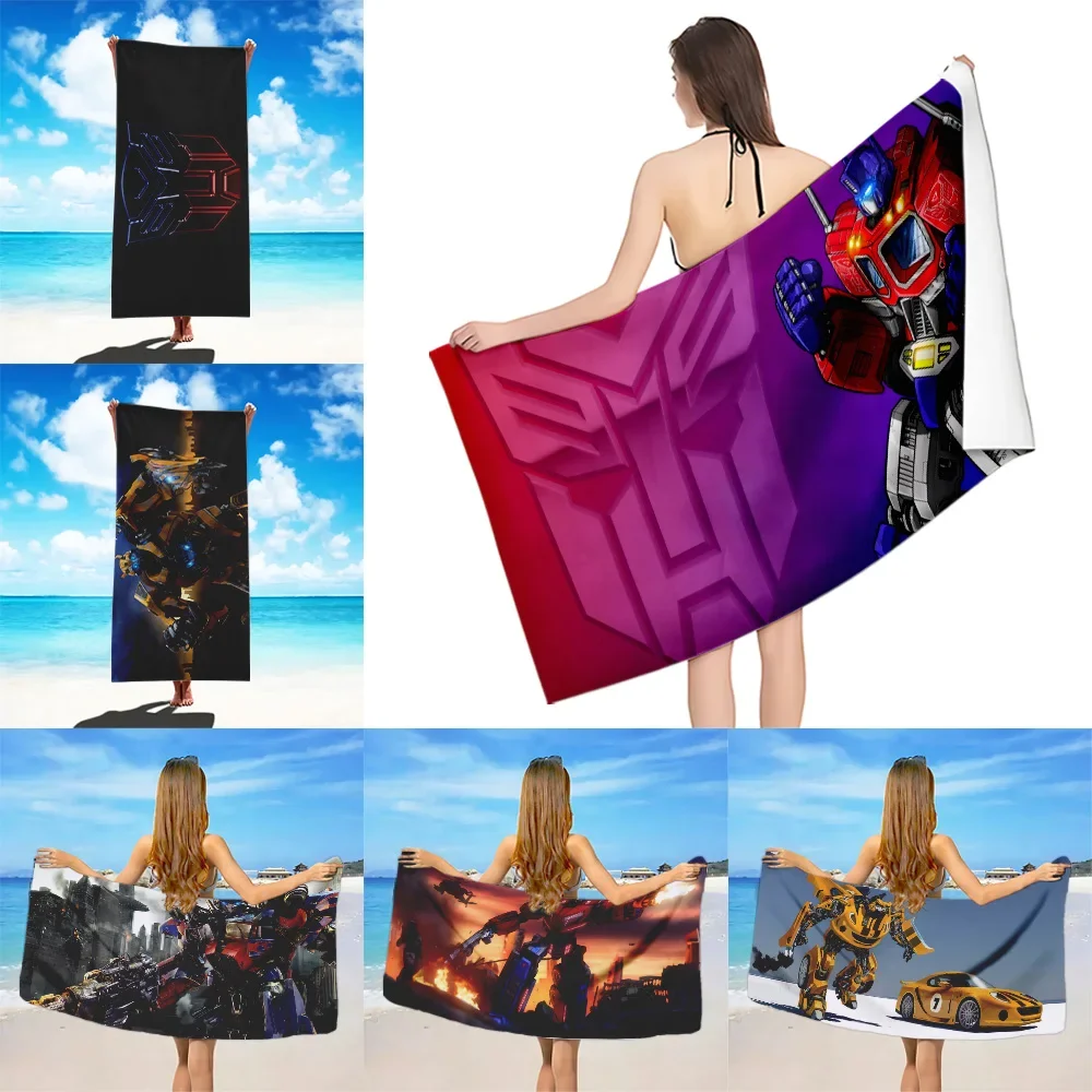 Movie Transformers Beach Towel Microfiber Sand Free Quick Dry Soft Sandproof Pool Towel Gift for Women Travel Gym Shower Camping