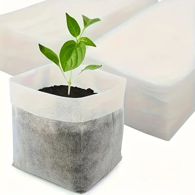 Non-Woven Fabric Seedling Pots, Lightweight Plant Seedling Bags with Open Bottom, Suitable for Outdoor Gardening, Transplanting