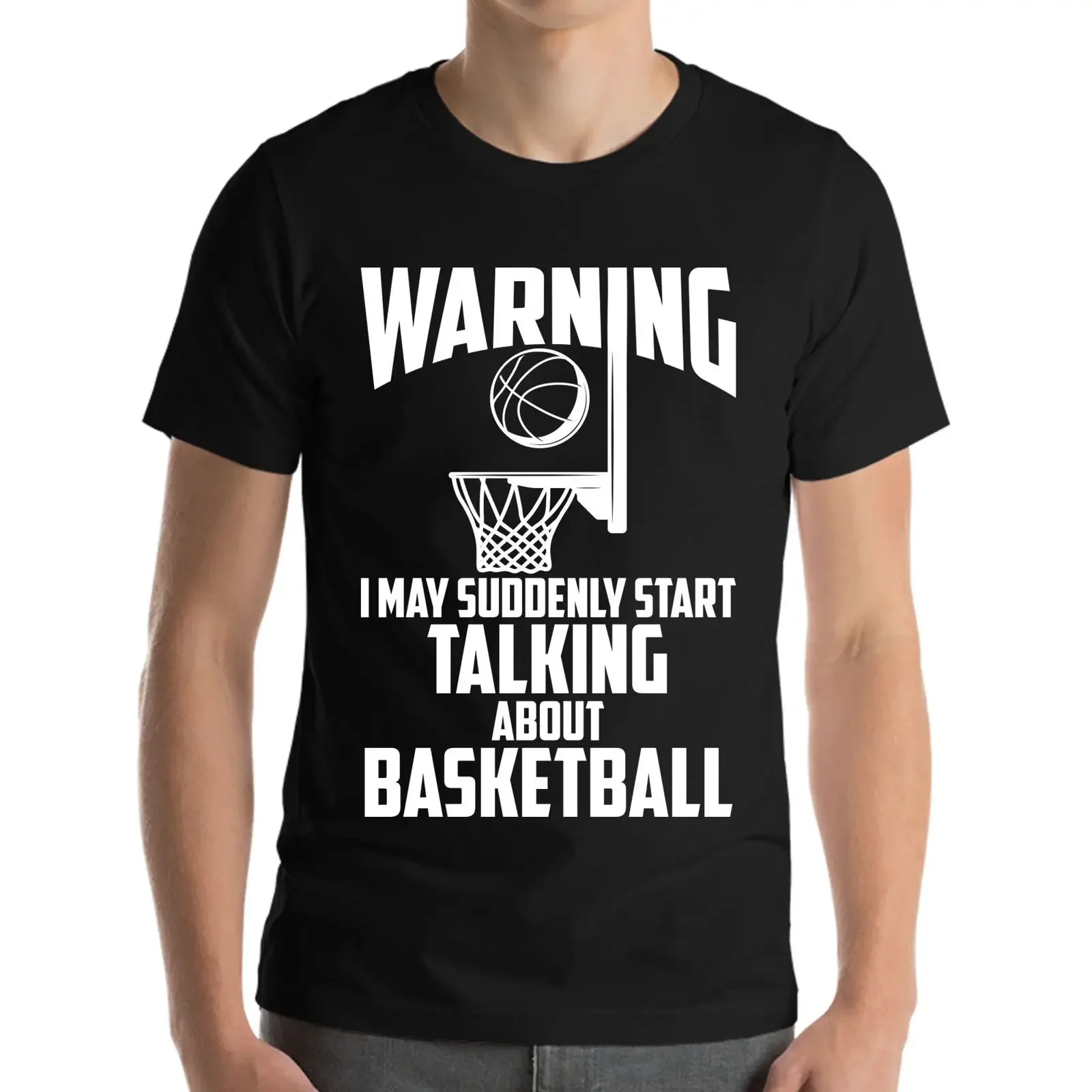 Funny Basketball T Shirt Warning I May Suddenly Start Talking About  vintage Washed Top For Everyday Wear designer clothes Soft