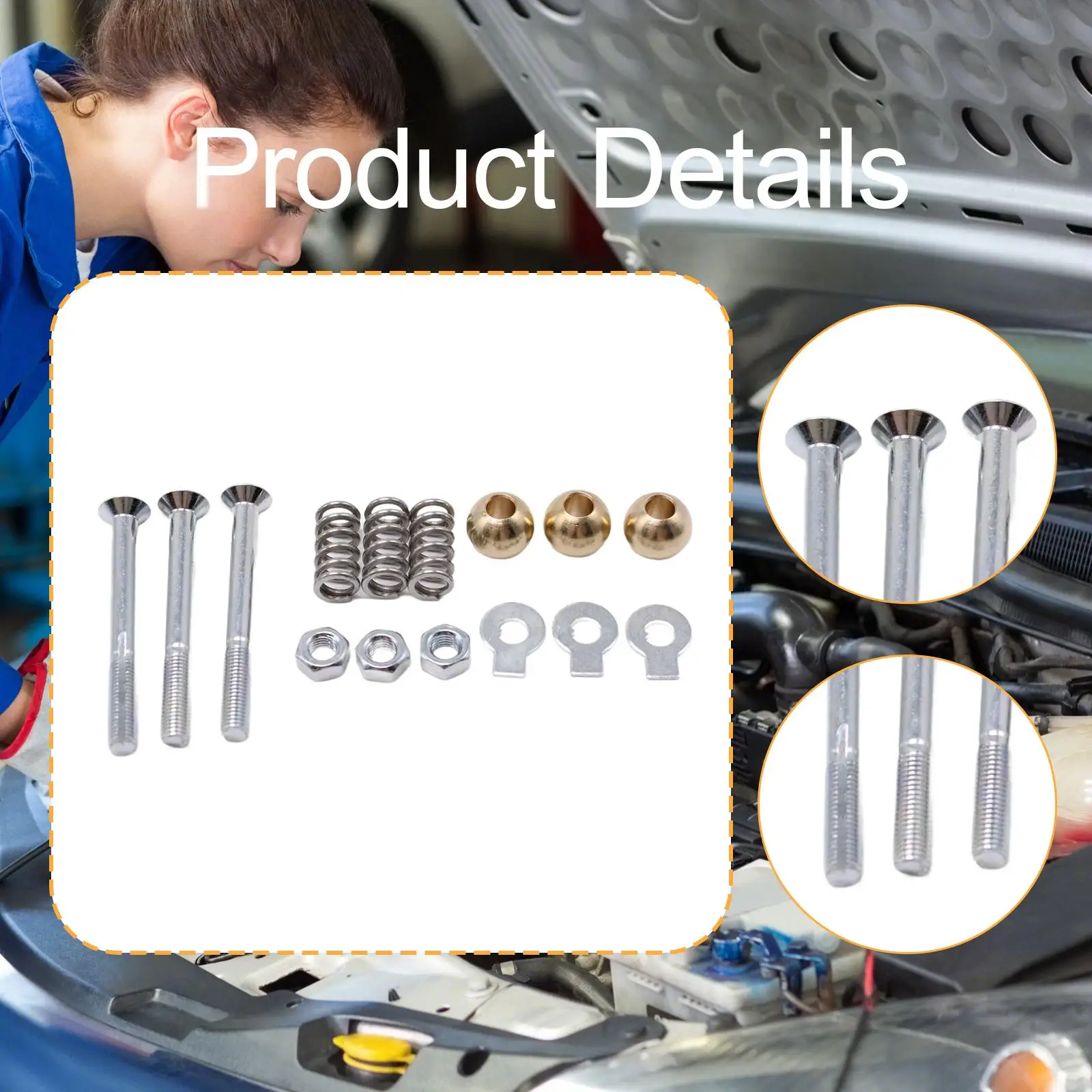 Door Hinge Pin Spring Repair Kit Metal Bushings Nuts Bolts Easy Install for Land Rover Defender 90 110