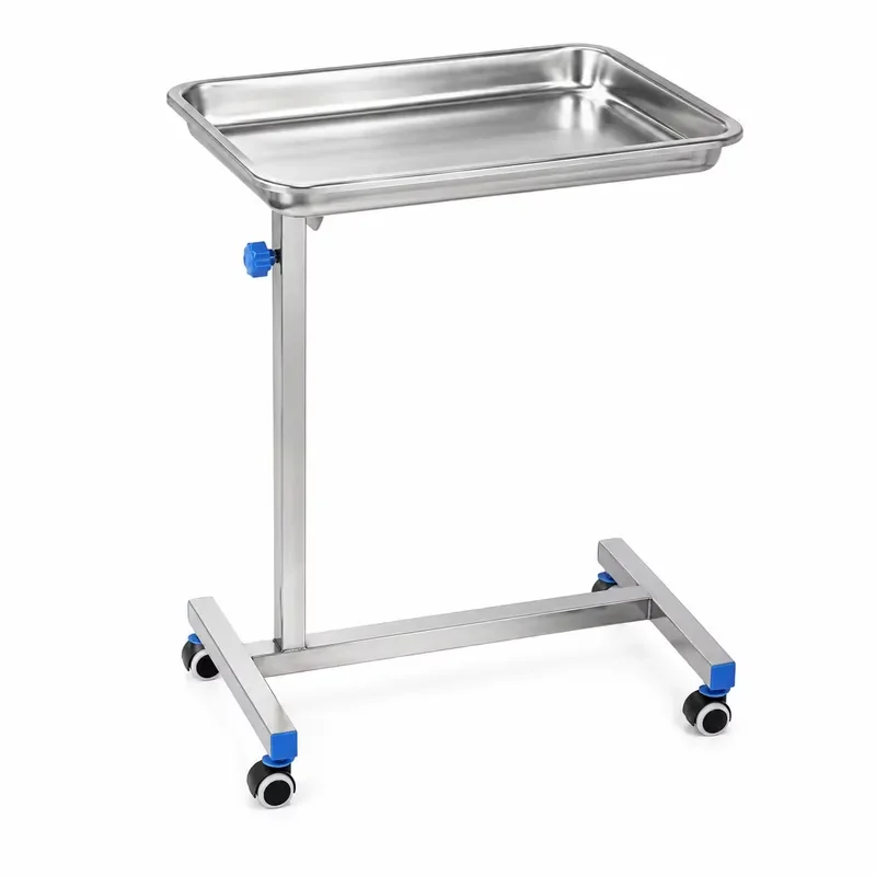 for Stainless Steel Medical Trolley with Adjustable Instrument Tray Bracket and Moving Wheels  Operating Rooms and Clinics