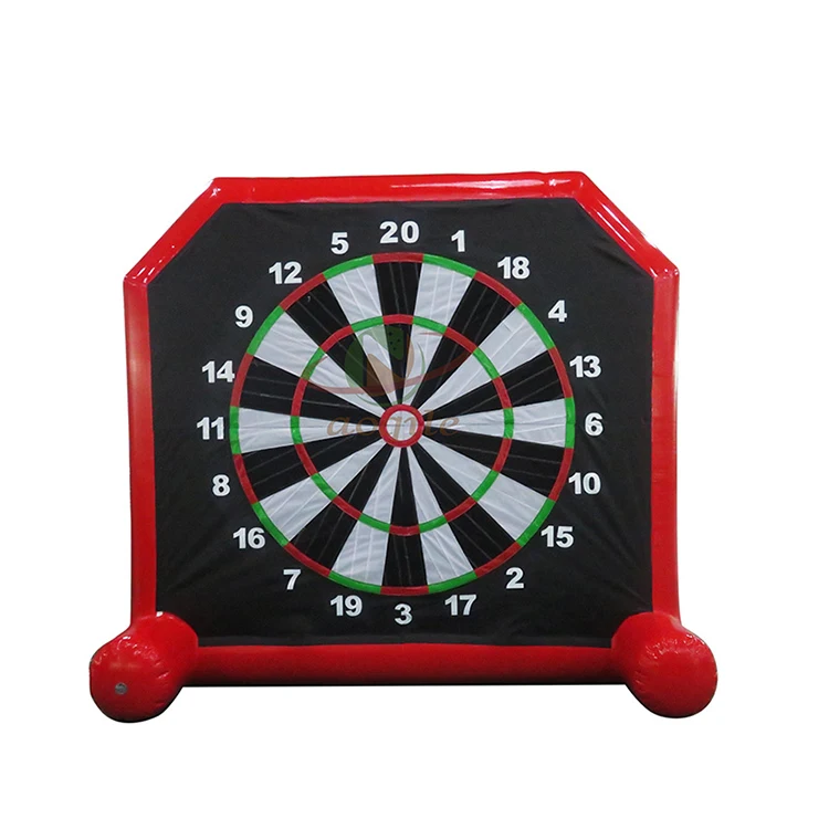 

High Quality Sealed Durable Outdoor Inflatable Human Golfing Feet Rectangle Disc Soccer Darts