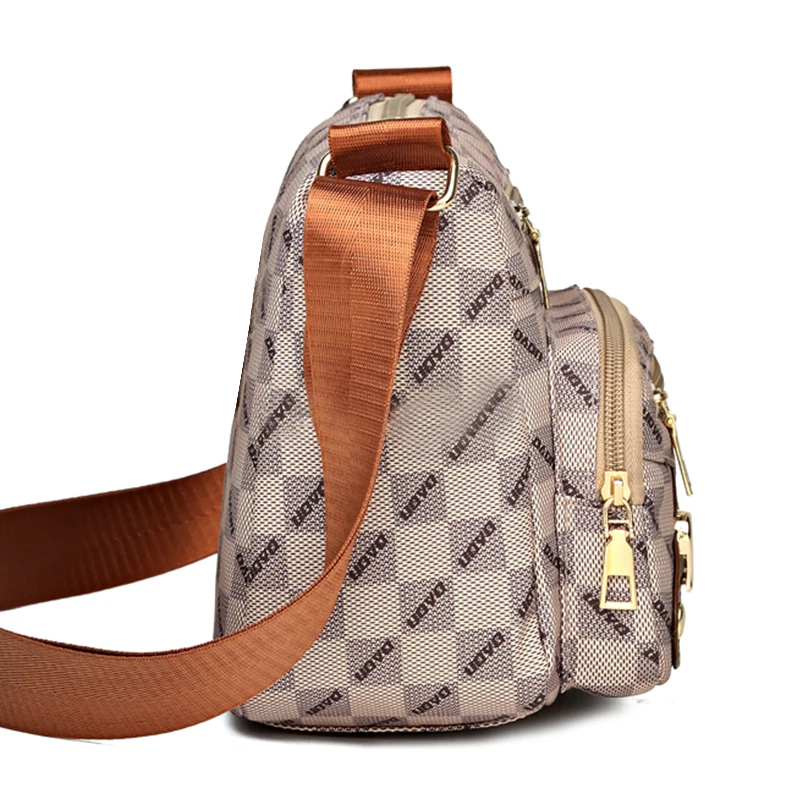 Neue Damenhandtasche - Lässige Schultertasche aus PU-Leder, mit Patchwork-Design, verstellbarem Riemen, stilvoll und schlicht. – Detail 4