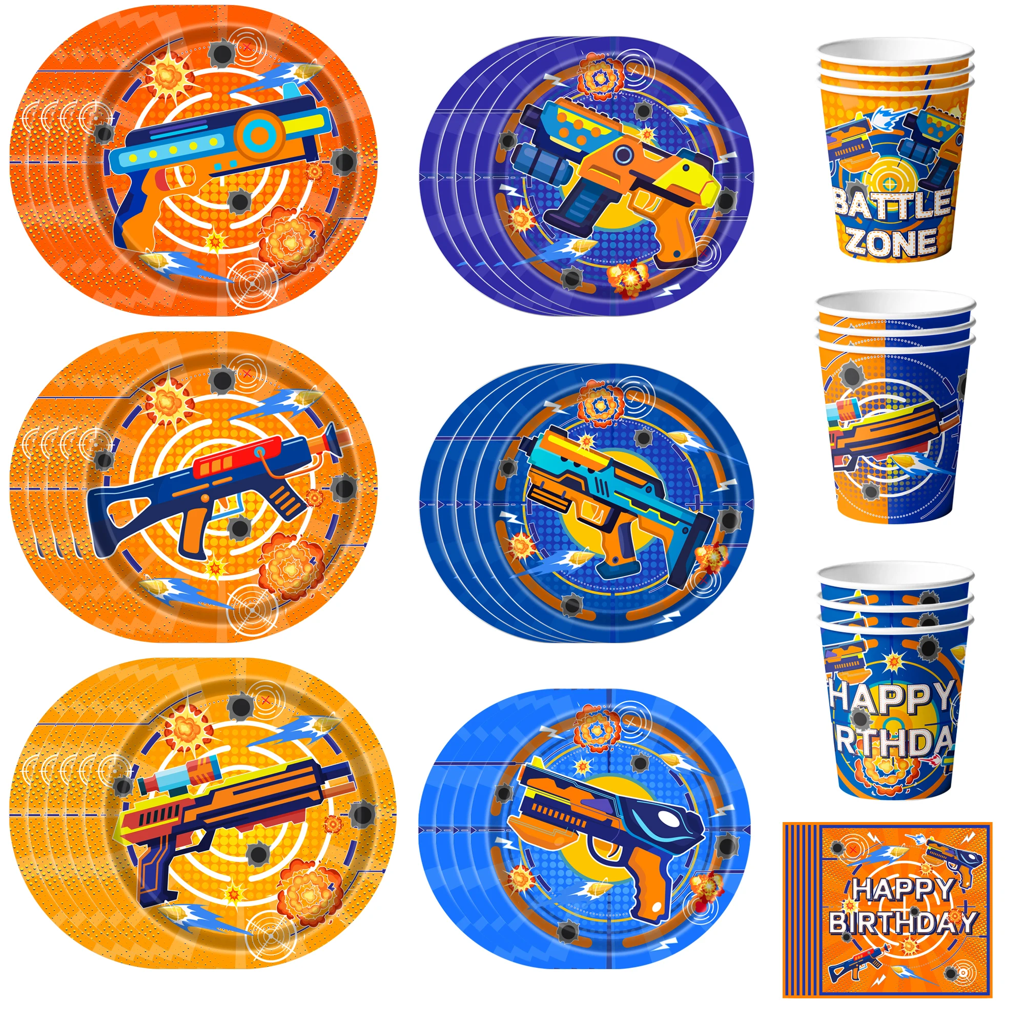 Table Cloth Disposable - 168 Pcs Dart War Party Supplies