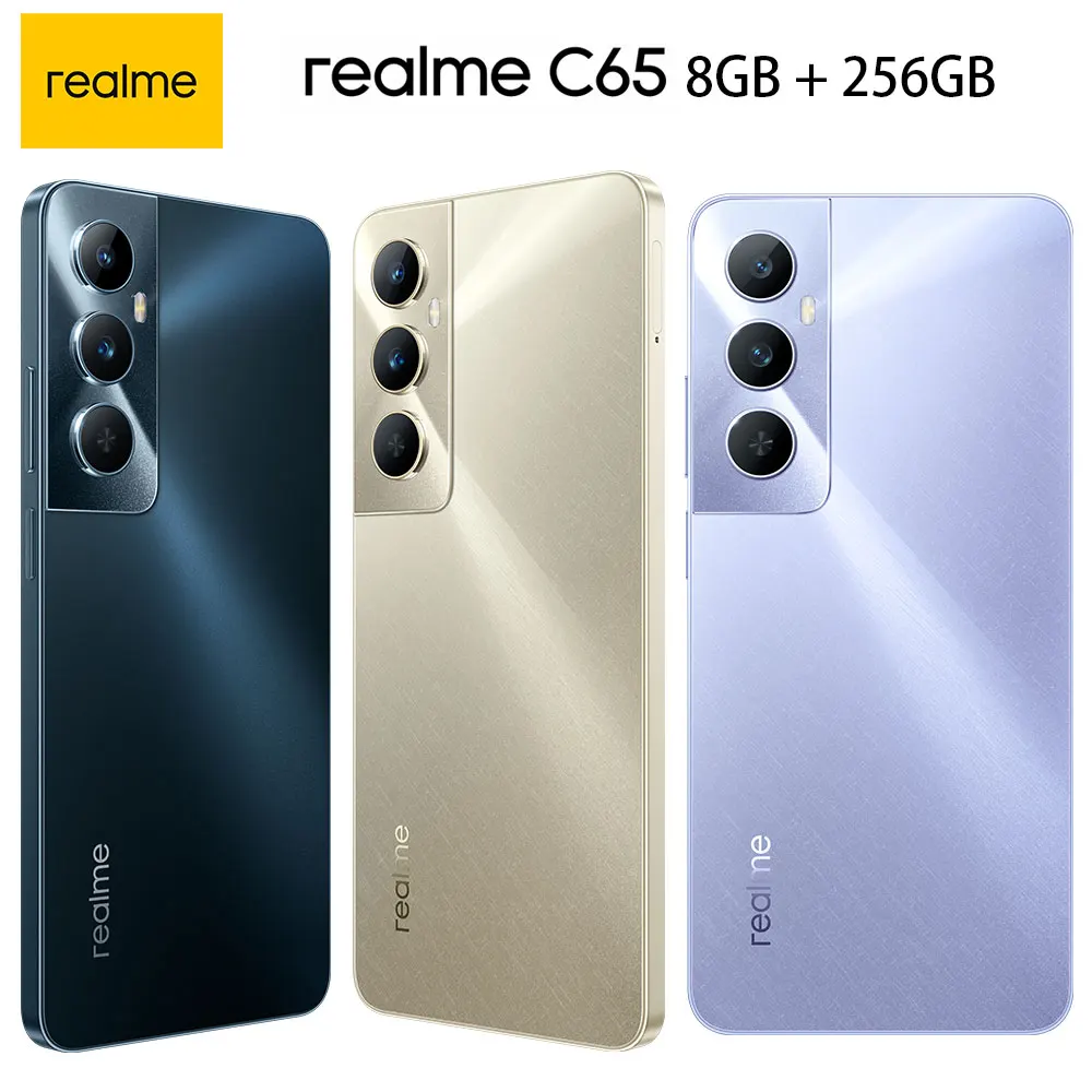 الإصدار العالمي للهاتف الذكي Realme C65 بسعة 8 جيجابايت + 256 جيجابايت
