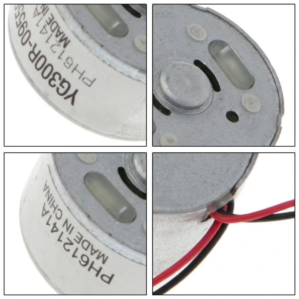 DC Motor for Solar Panel Testing and Low Power Electronics Featuring 1760 RPM Efficiency Point and 0.052A Efficiency Current