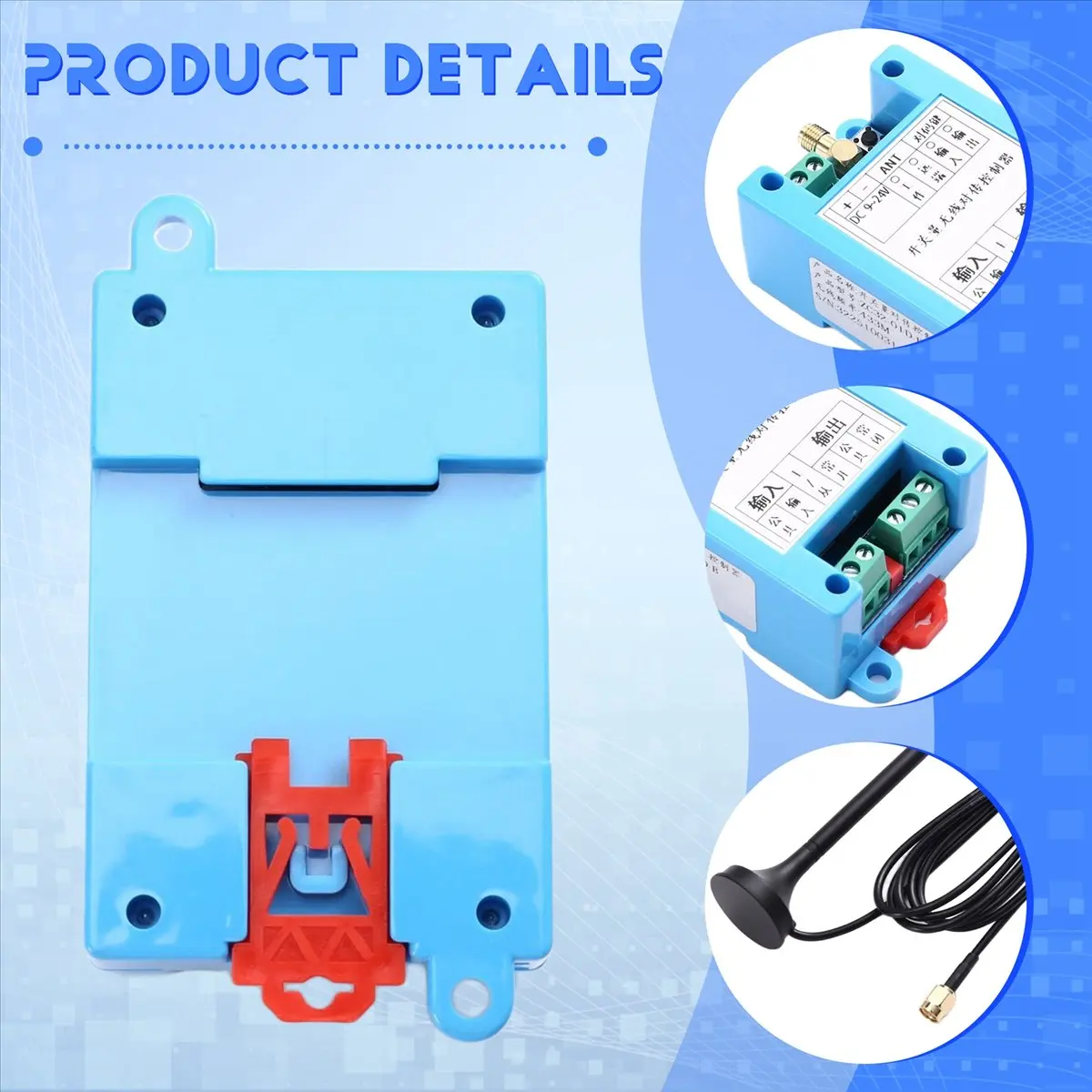 ABFS Lora Wireless Transceiver Remote Switching Data Transfer Switch Module 433M Data Transmission Radio Wall-Mounted