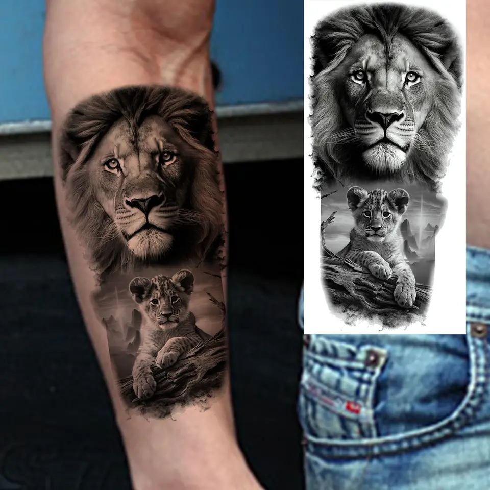 1 Sheet Bless Belief Faith Engraved Temporary Tattoos Family Love Tatoos Waterproof Realistic Fake Tattoo Stickers Long Lasting, image 30
