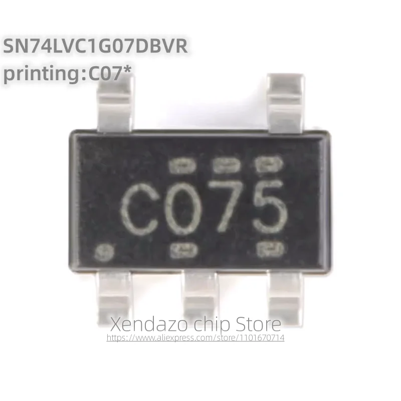 10pcs/lot SN74LVC1G07DBVR printing C07* C075 SOT-23-5 package Original genuine Open drain output single buffer chip