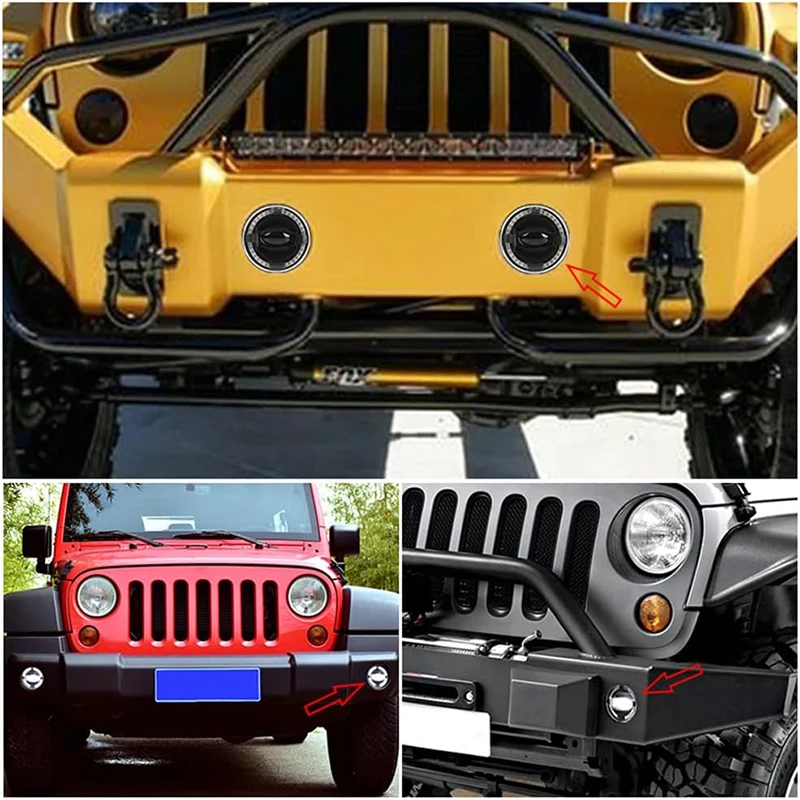 4 Inch LED Headlight With White Halo Ring DRL 6000K 30W For Jeep Wrangler JK TJ Headlamps Angel Eye Turn Signal Fog Lamp