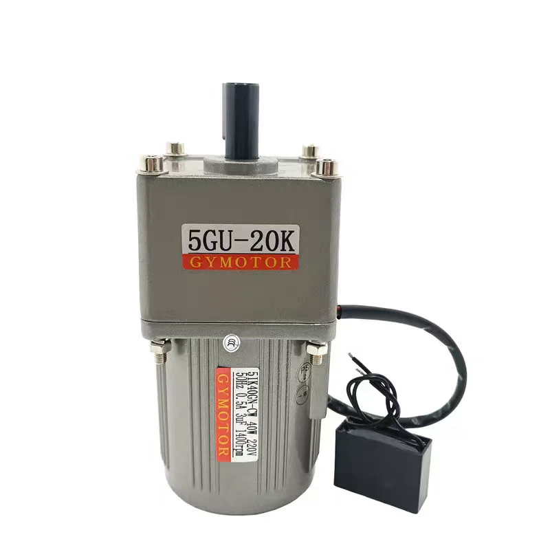 40W AC 220V Single Phase Shaft Diameter 15mm Fixed Speed Gear Motor 5GU Gearbox Constant Speed AC Motor