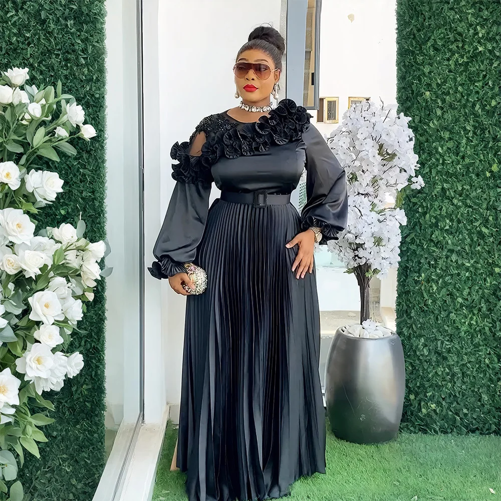 African Party Dresses for Women 2025 Plus Size Fashion Dashiki Ankara  Wedding Evening Gown Elegant Turkey Muslim Maxi Dress - AliExpress