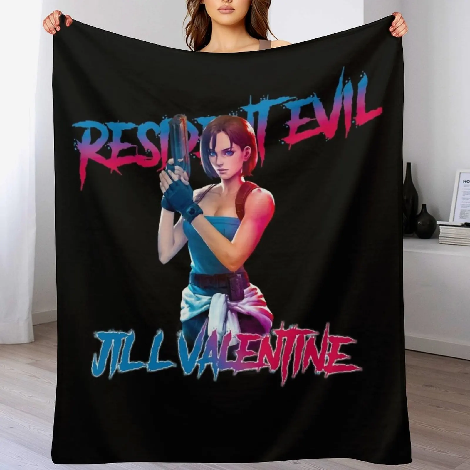 

Vintage Resident Evil Jill Valentine Throw Blanket Weighted For Baby Flannel Blankets