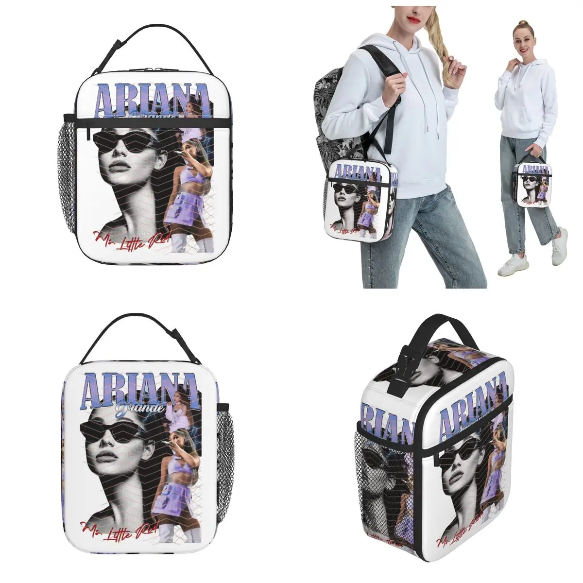 Ariana ArianaGrande Music Fans Accessories Insulated Lunch Bag For Outdoor Food Storage Bag Portable Cooler Thermal Lunch Boxes