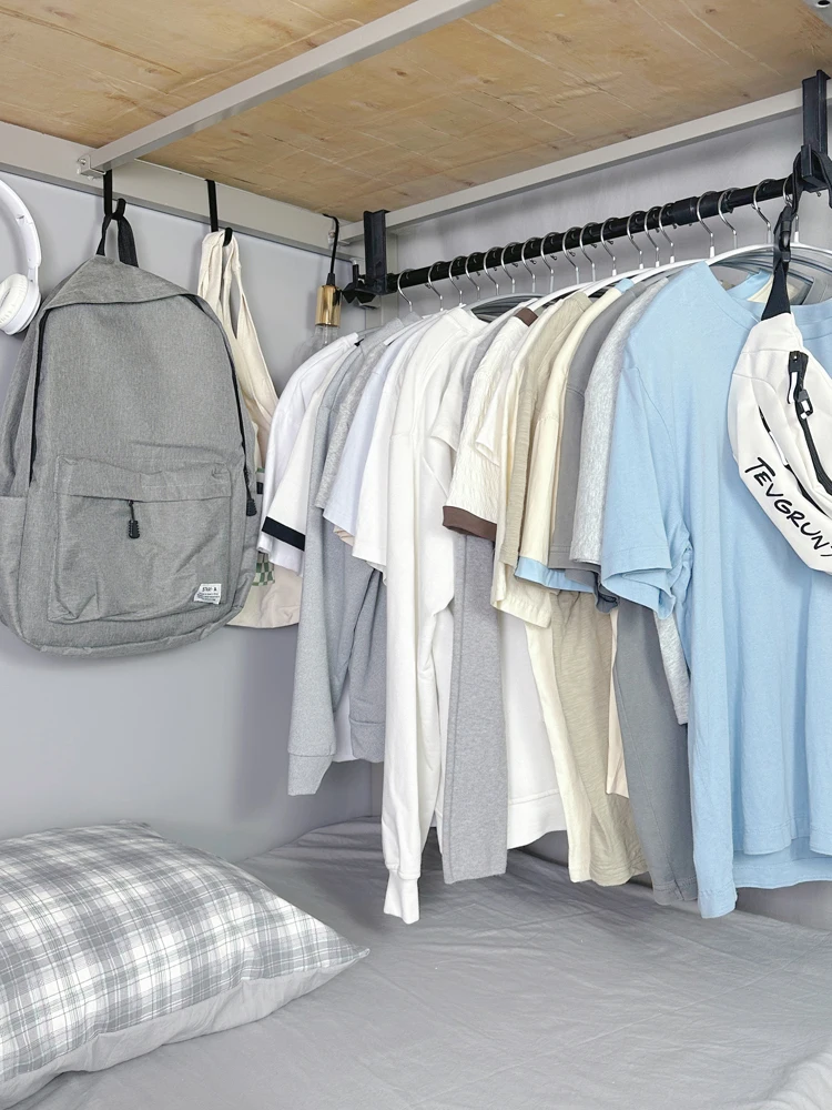 

Luxury Sle Bede Clothes Hanger Dormi Bedhead Coat Hook Room Rvation Lower Bed Clothes Storage Bede Dr...