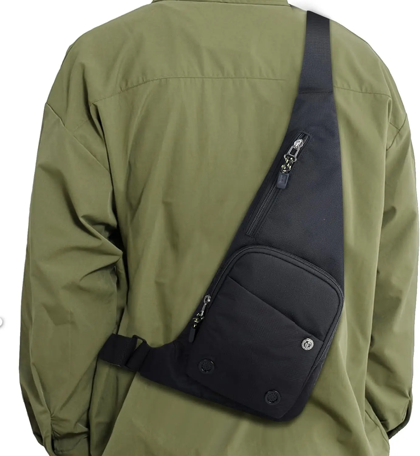 

Сумка-слинг для мужчин и женщин, сумка на плечо, рюкзак с ремнем и карманами, нагрудная сумка для бега, пешего туризма, кемпинга, упражнений на открытом воздухе