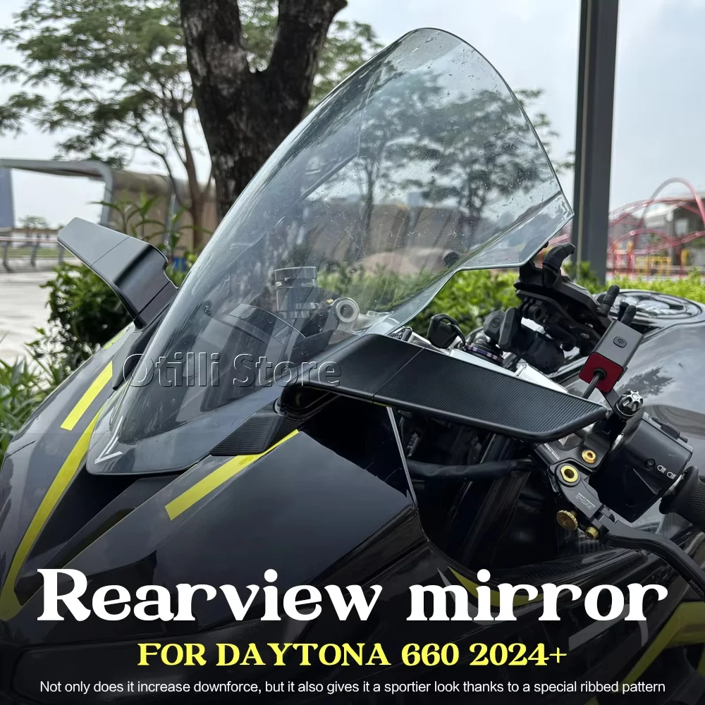 2024 2025 2026 For Daytona 660 Daytona660 New CNC Aluminum Motorcycle Rearview Side Mirrors Wind Wing Adjustable Rotating Kit