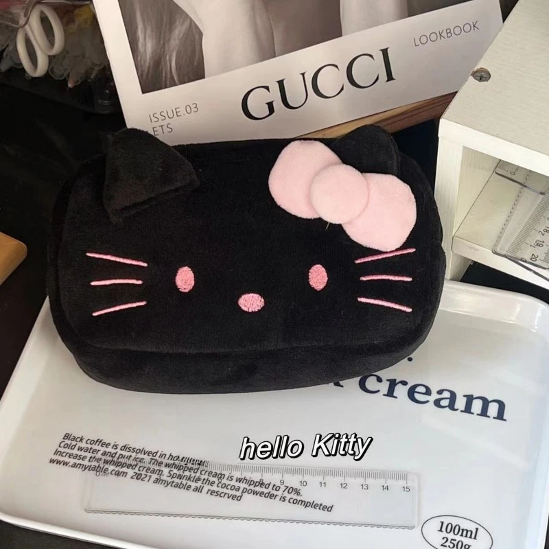 Sanrio Hello Kitty Anime Kawaii Pluche Etui Briefpapier Tas Portemonnee Cosmetische Tas Studenten Schoolbenodigdheden Opbergtas
