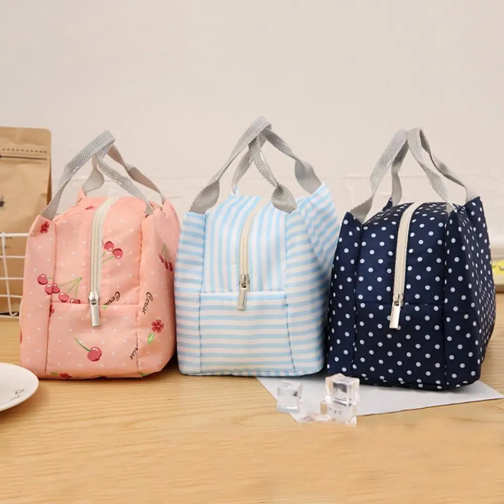 Picnic Travel Lunch Bag Thermal Insulated Lunch Box Bento Pouch Dinner Insulation Bag Student Cute Lunch Bag Handbag