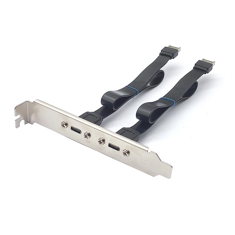 USB 3.1หัวต่อแผงด้านหน้าประเภท E ชายประเภท C หญิงเมนบอร์ดสายเคเบิลขยาย Transfer สายไฟรวม Baffles