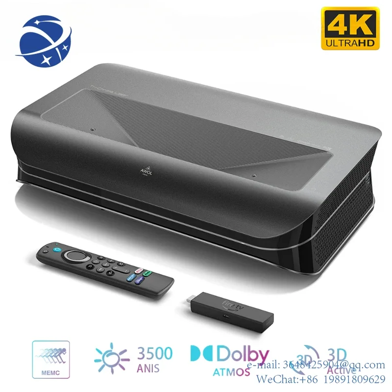 

YYHC 4K Laser Projector 3500ANSI Lumens Home Theater 3D Android Smart EMMC Dolby Ultra Short Throw TV Beamer 3000 3500 series