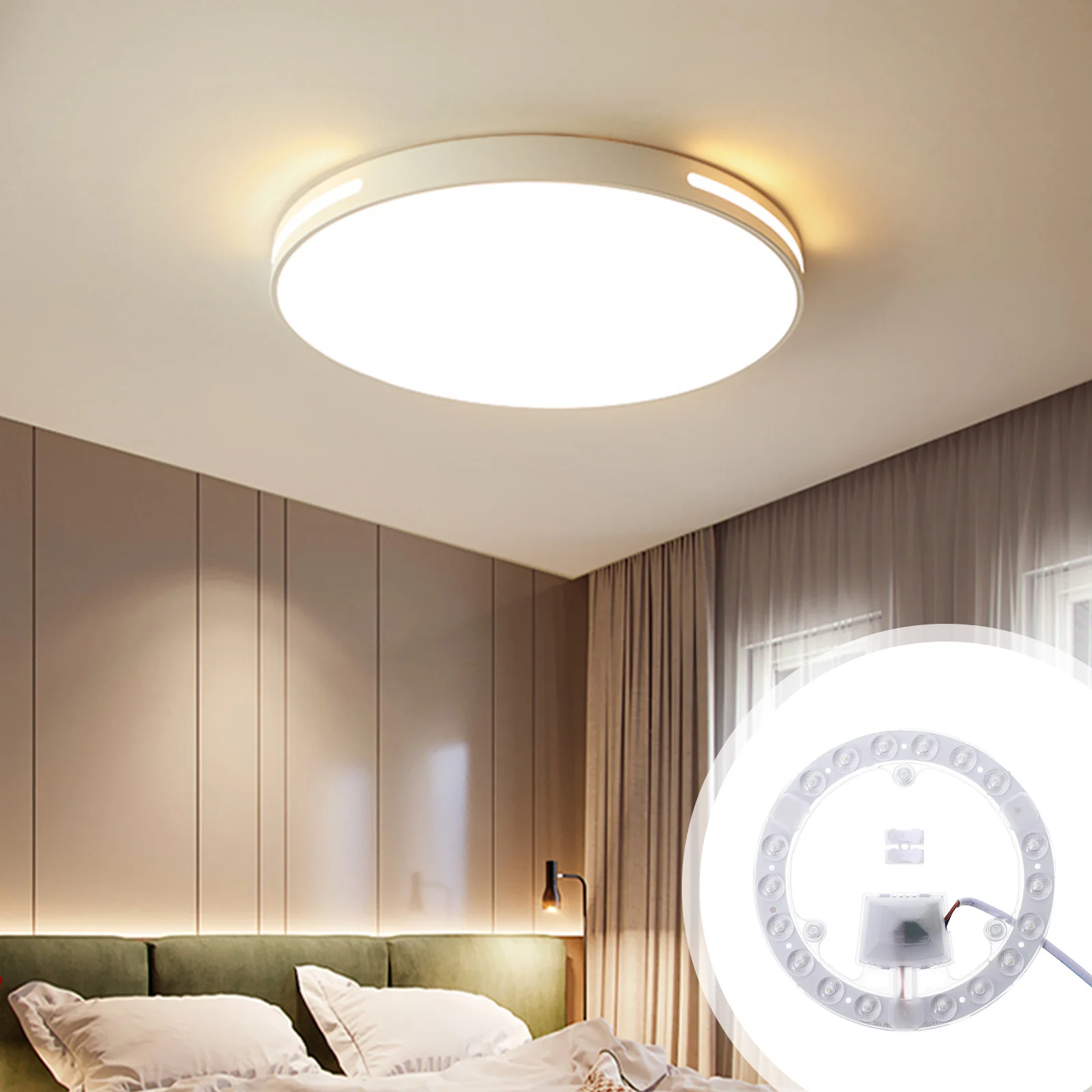 

Led Round Magnetic Light Source Board For Ceiling Lamp Transformation Durable Lamp Accessory Lighting Supply