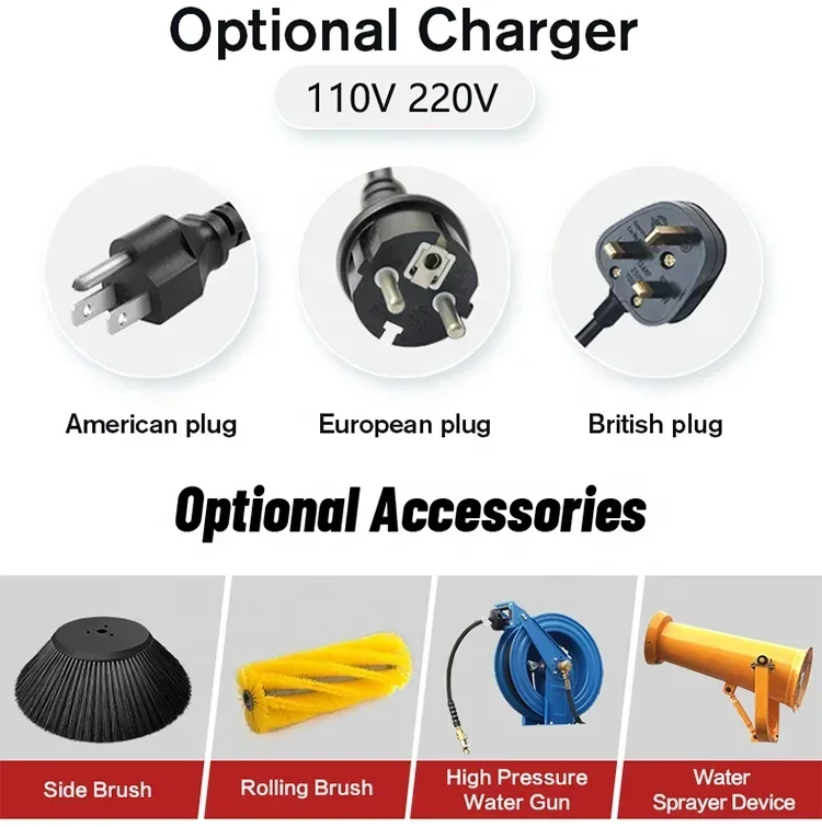 YG Customized Ride On Road Floor Sweeper Street Cleaner Industrial Vacuum Sweeper Machine Asphalt Brush Sweeper