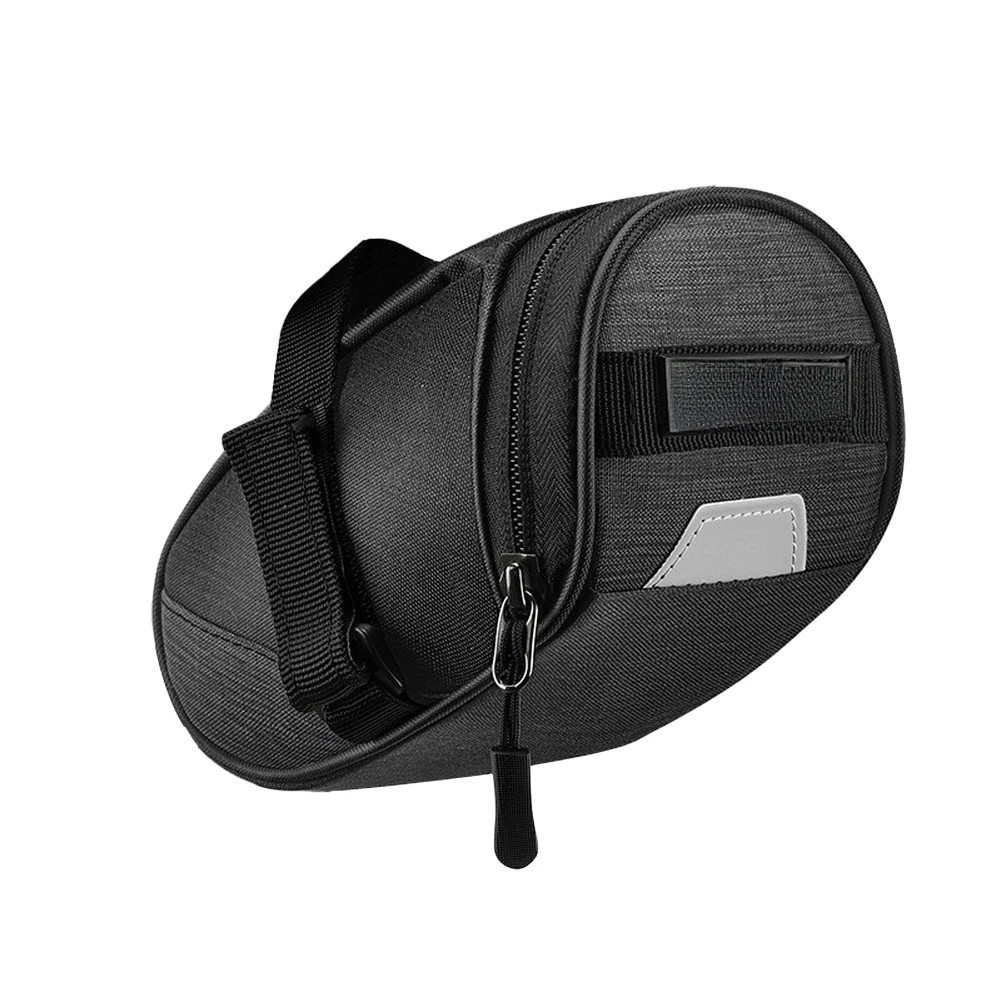 Bicycle Rear Bag Designed for MTB and for Road Bike Saddles with Secure 3-Point Fixation and Tail Light Accommodation