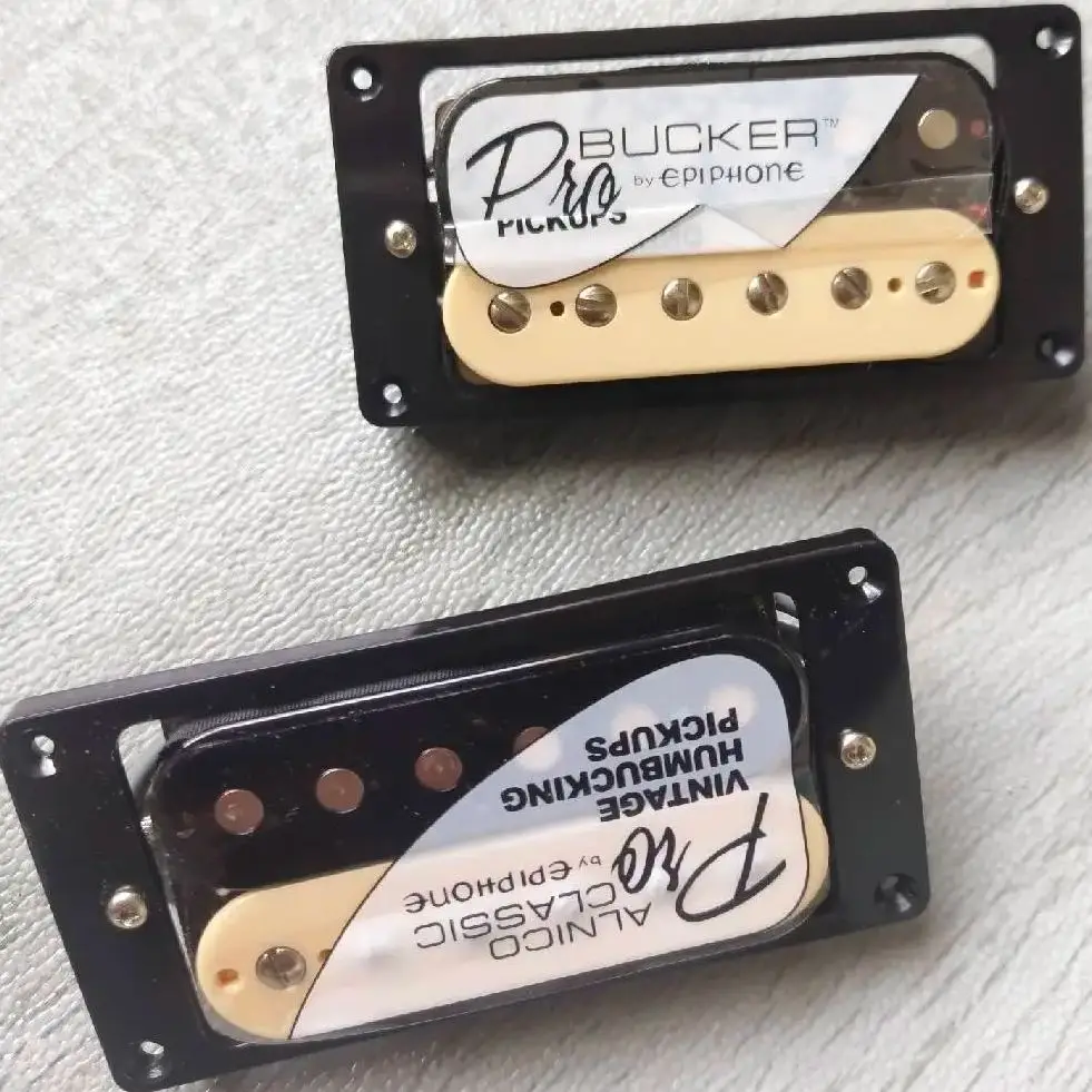 Pickups Humbucker Standard Classic Alnico Bucker PRO Guitar Pickups Zebra 4C with Wiring Harness