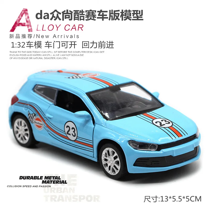 1:32 Scirocco Racing car model Pull back open doors car models hot selling new products children's toys gifts