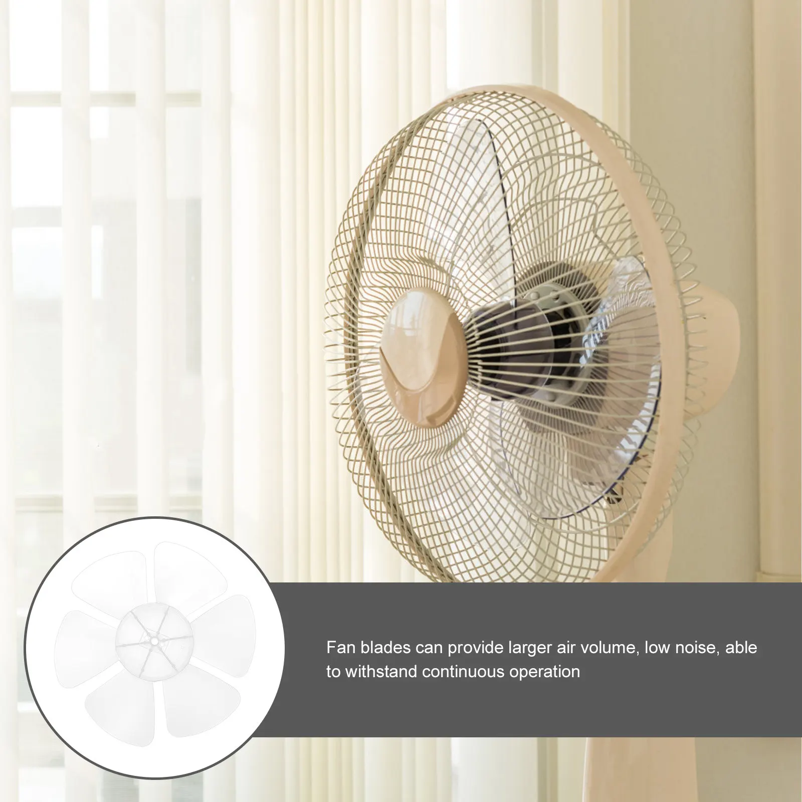 

Easy Install Plastic Fan Blades for Standing Pedestal Floor Table Fans Low Noise Large Long Life Replacement Fan