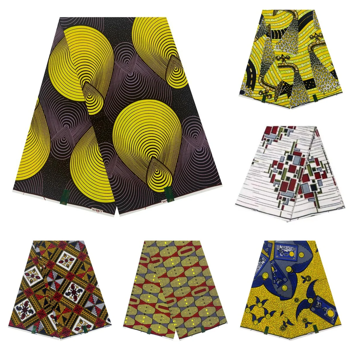 

African Batik Soft Fabric 100%Cotton High Quality Traditional Outfits Ankara Nigerian Prints Wax Fabric For Women Dresses Sewing