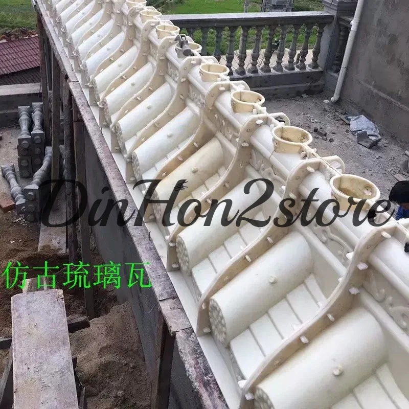 Roof Making Plastic Concrete Mold, Classic Enclosing Wall Design, Plastic Eave Drop Mould, Home Decoration