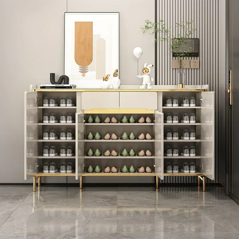 Living Room Cabinets Home Furniture Cabinets Light Luxury Rock Plate Countertop Shoe Cabinet Shoe Rack Shoes Organizer Shoerack