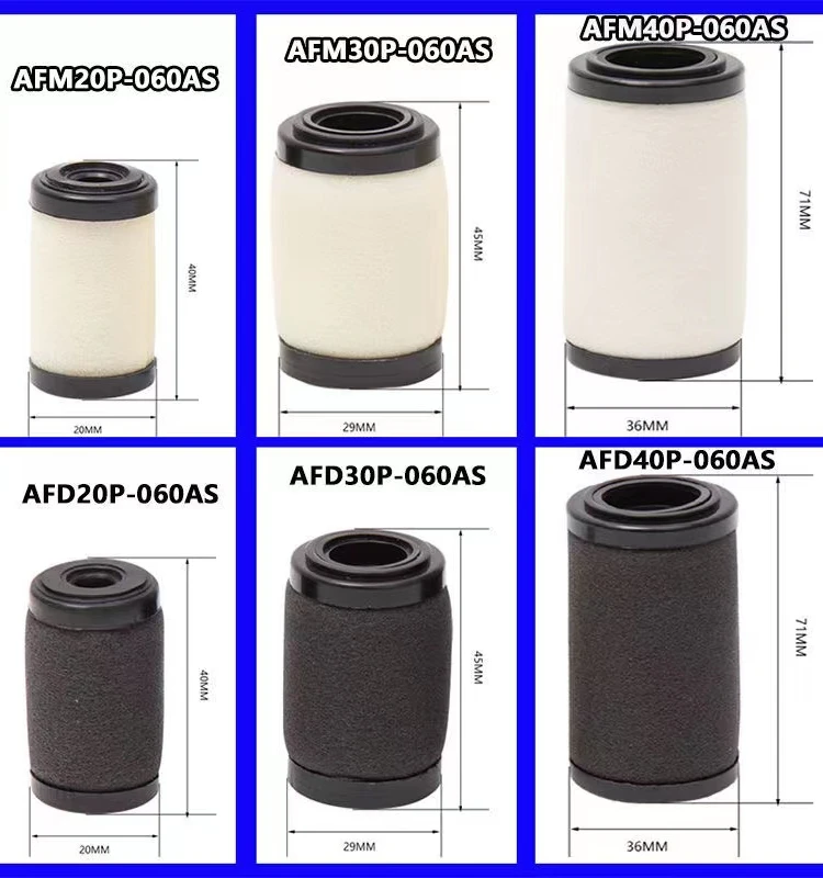 Filter Core AF40P/30P/20P-060S/AFM20P/AF30P/AFD30/AFM40-060S Accessories SMC-type