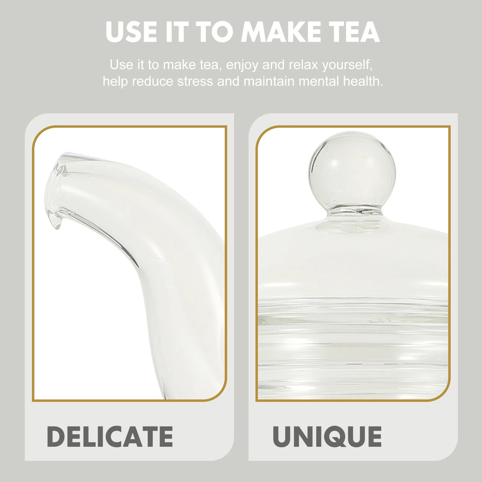 

1Set Kung Fu Teapot Tea Set Elegant Glass Scented Teapot Household Brewing Pot for Home Decor Portable Tea Set with Cup