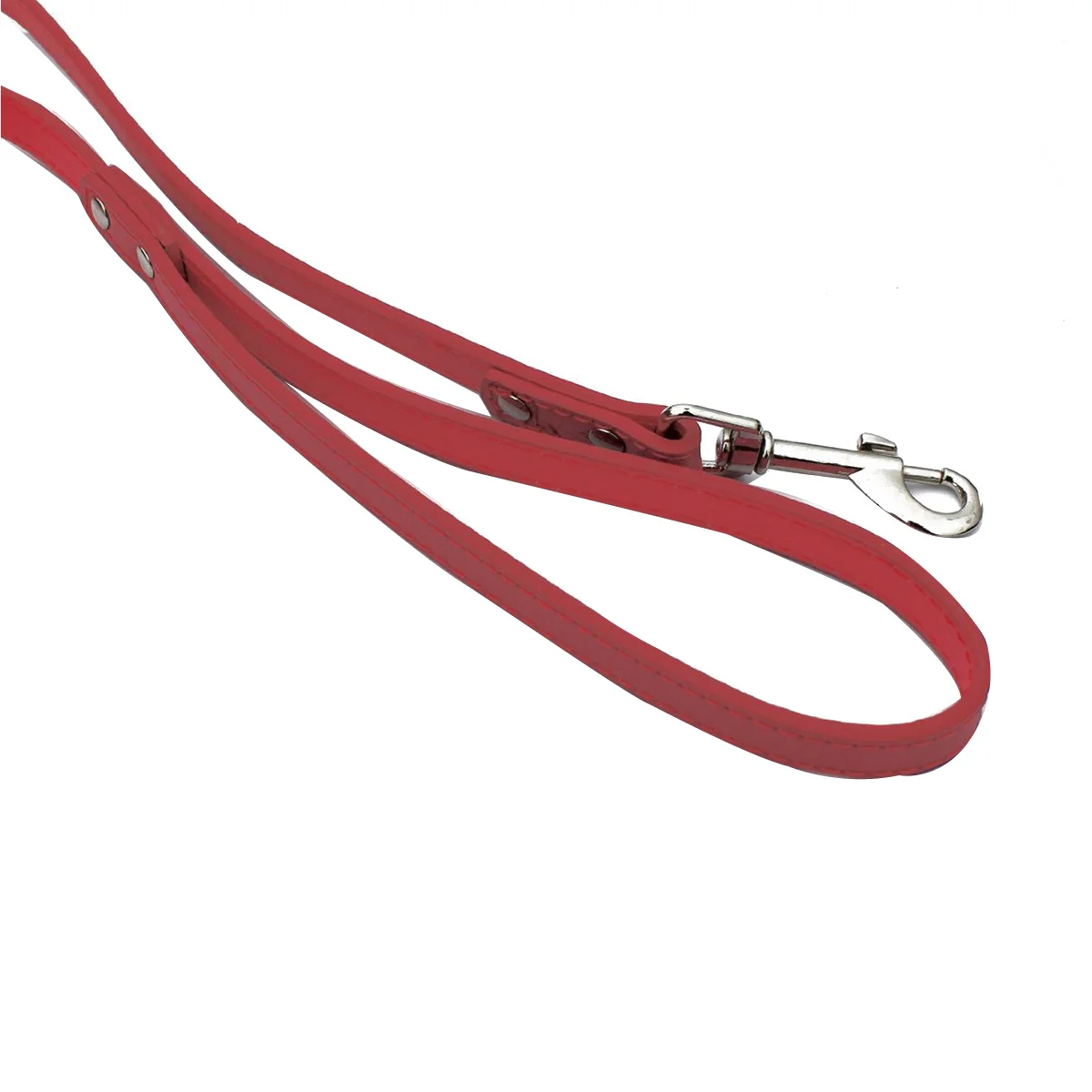 

Pet Leash Safety 130cm Red Durable PU Alloy Buckle D-Ring Dog Cat Puppy Lead Fashionable Comfortable PU Pet Leash